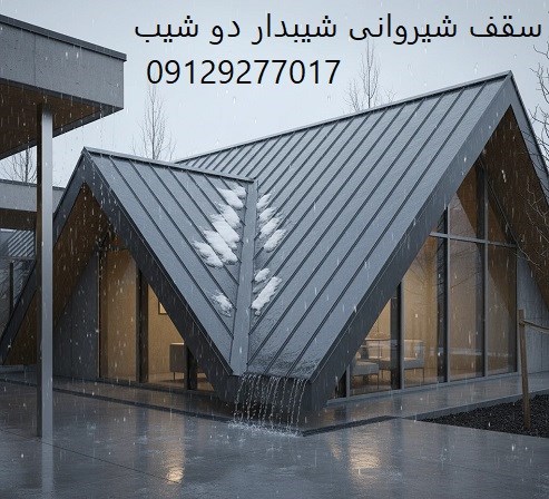سقف شیروانی شیبدار دو شیب